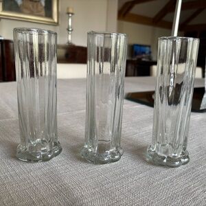 World Market Glass Bud Vases or Propagating Vases. 6.75” Tall. Set of 3 — NEW!